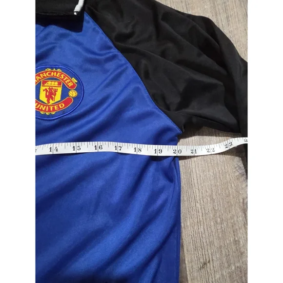 Manchester United Sweat Suit Jacket Men's Medium Black & Blue MUFC Futbol Soccer - Picture 5 of 9